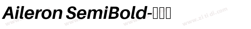 Aileron SemiBold字体转换